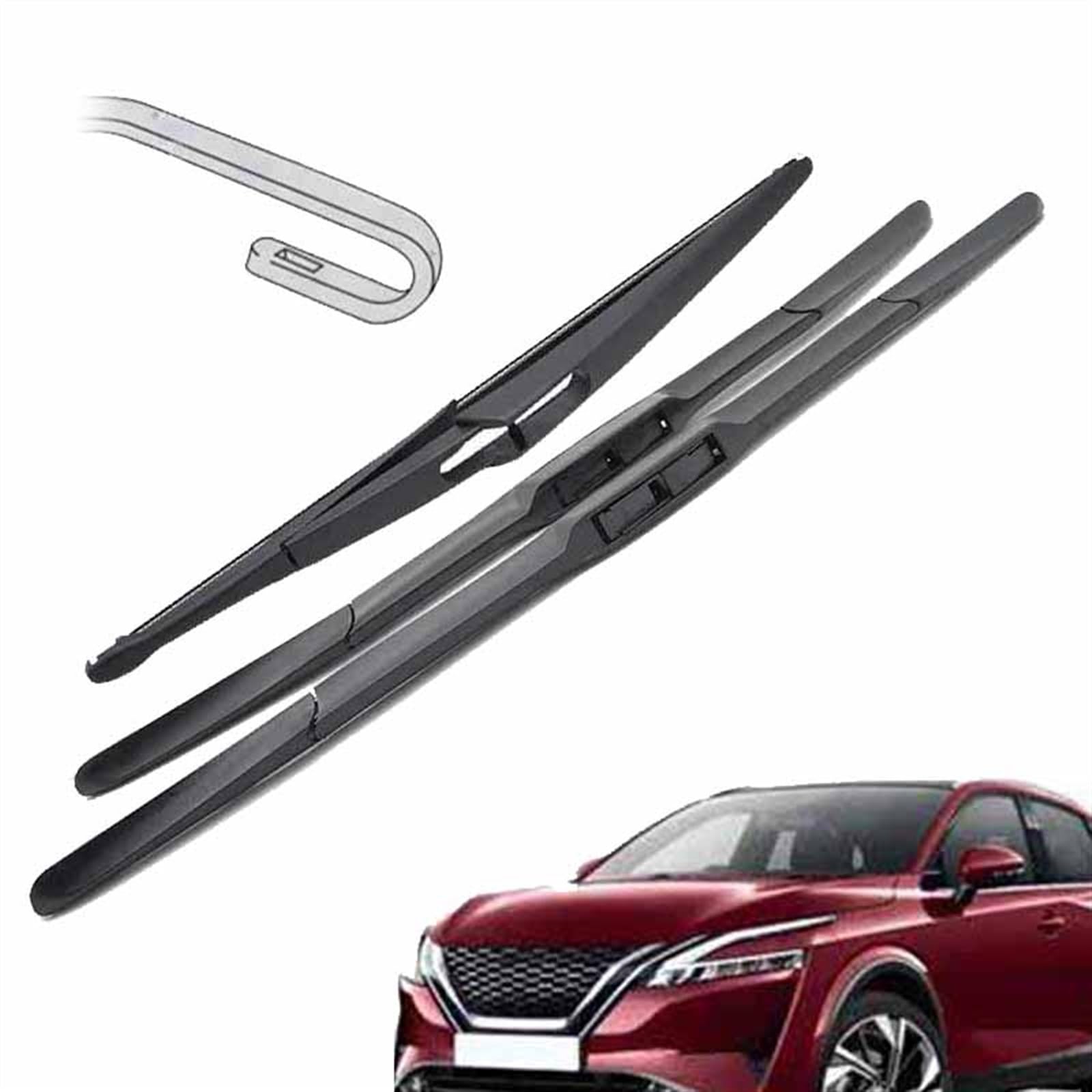 Balais d'essuie-glace Nissan Qashqai J12 essuyage silencieux sans trace