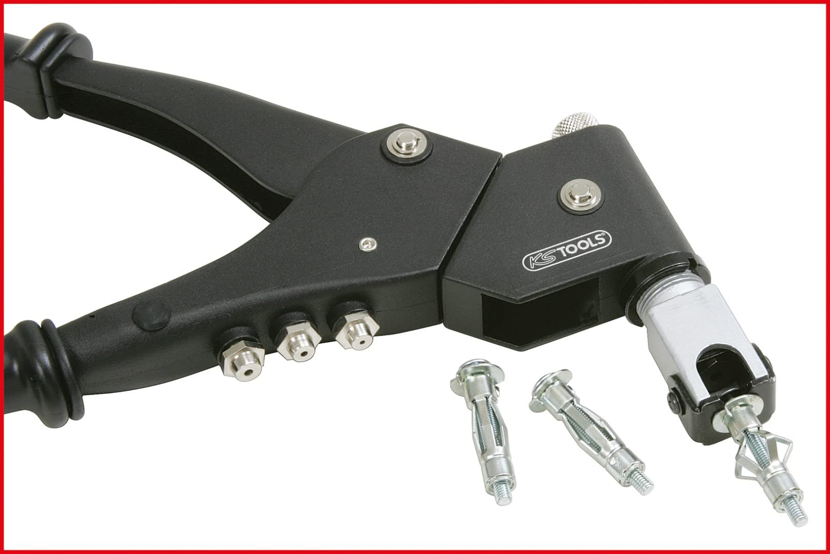 KS Tools 150.9610 Juego de remachadora de mano universal, 10 pzs.