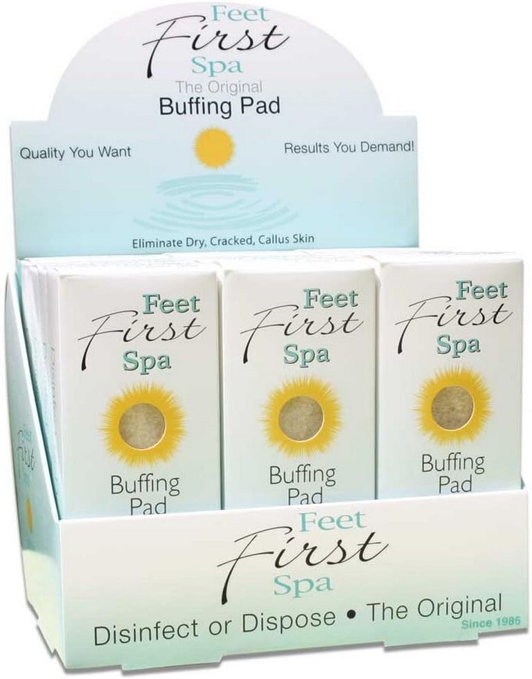 McCoy Feet First Spa Buffing Pad- Callus & Dry Skin Remover 24pc Display