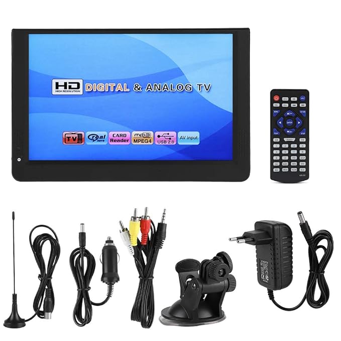 1080P Mini Portable TV, 12inch 169 LED Handheld DVBT/T2 Digital TV Television Player Amazon