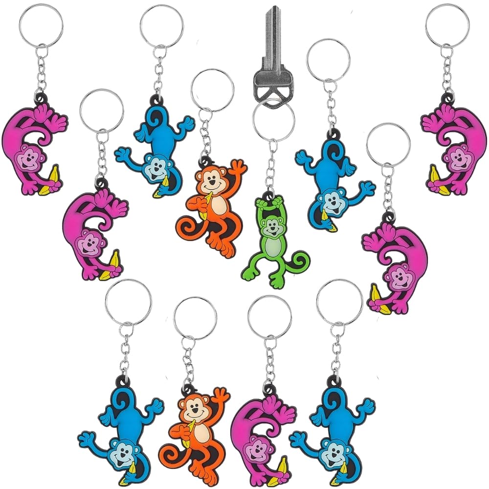 Amazon.com: Fun Express NEON Monkey Key Chains - Apparel