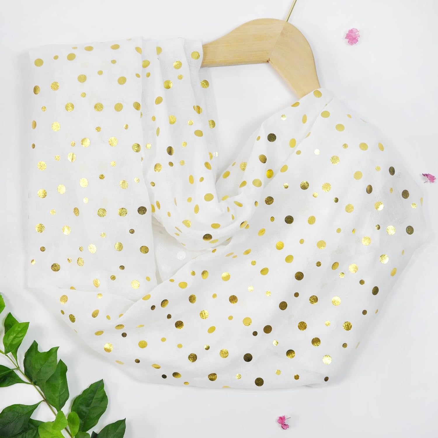 Infinity Scarf for Women Lightweight Colorful Print Silk Scarves and Wraps for Spring Shawl Neck Scarfs - Image 4