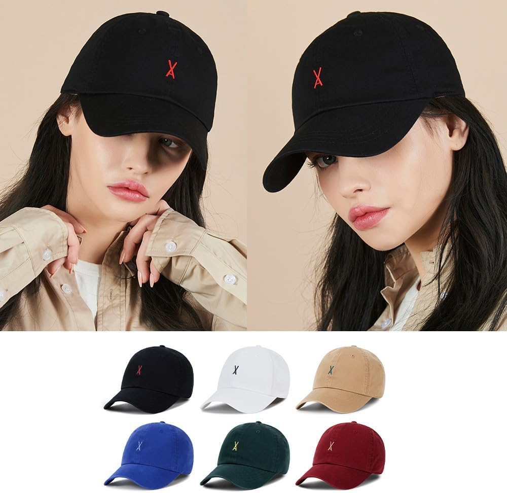 VARZAR【Official Store Logo Over Fit Chino Ball Cap / 6colors Unisex Deeper Small face Effect UV Protection hat