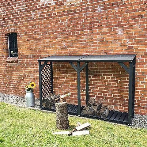 Promadino Kaminholzregal Speyer Set anthrazit Cover