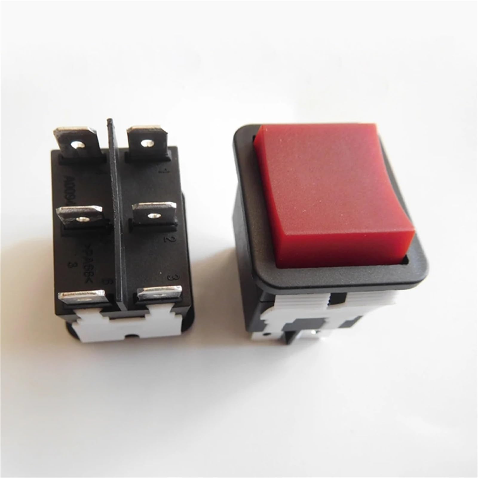 Interruptor basculante HY12-9-5 de 6 pines, 2 unidades, interruptores de botón pulsador de encendido y apagado for herramientas eléctricas industriales, 125/250 V, 18/20 A, 2 HP