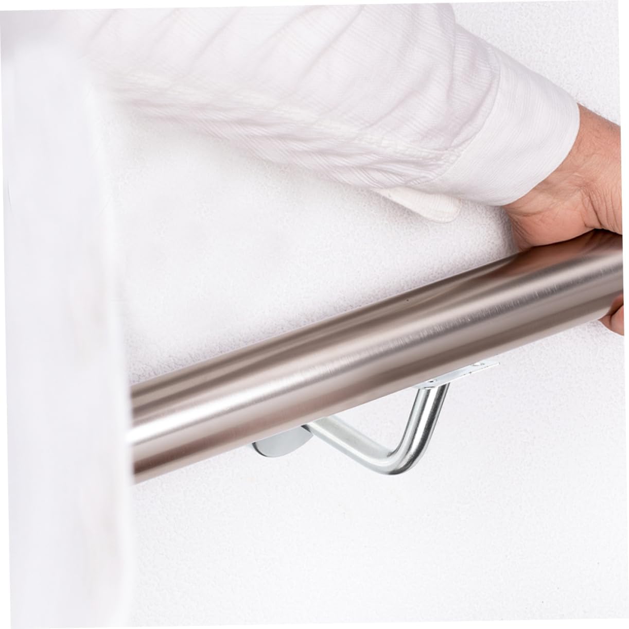 TEHAUX 6pcs DIY Handrail Support Stairway Railing Bracket Stainless Steel Handrail Holder Stair Railing Brackets