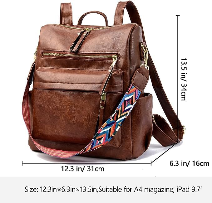 ProArch Stylish Suede Leather Anti Theft Women's Fashion Backpack | Sling | Shoulder | Handbag | Ladies Purse | College Bag for Girls | Crossbody | Casual | Daypack 3