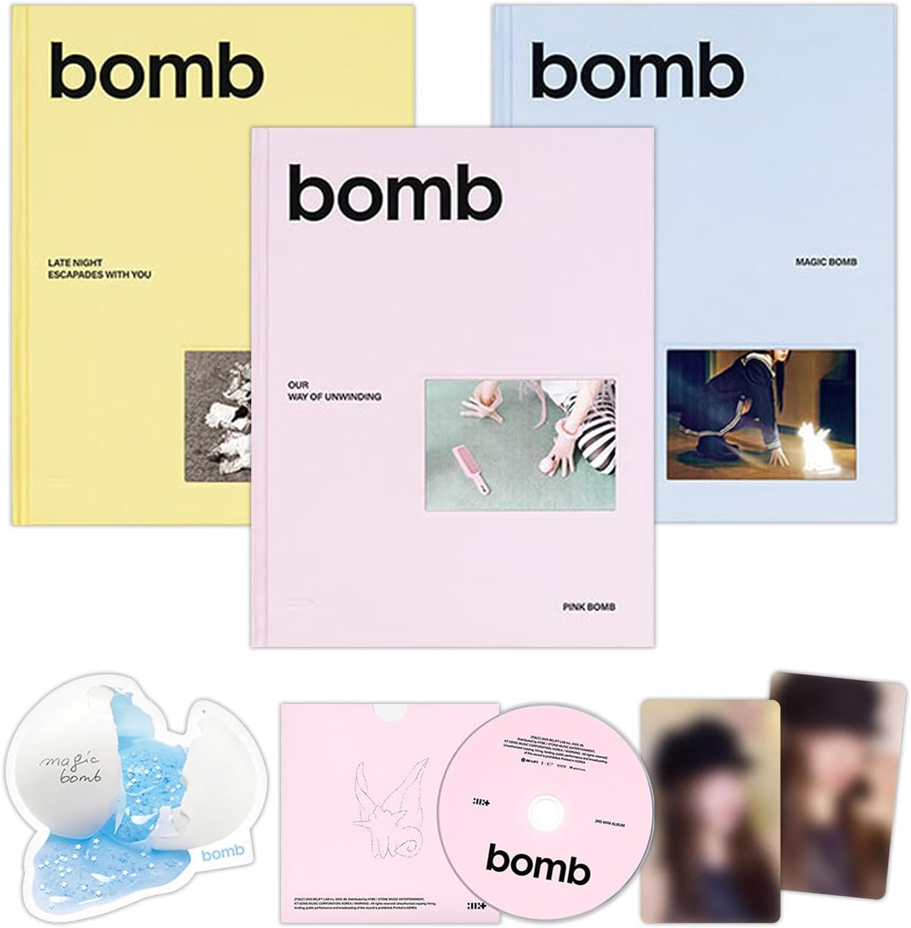 ILLIT - 3rd Mini Album [bomb] (Random ver.) Photobook + CD-R + Sticker ...