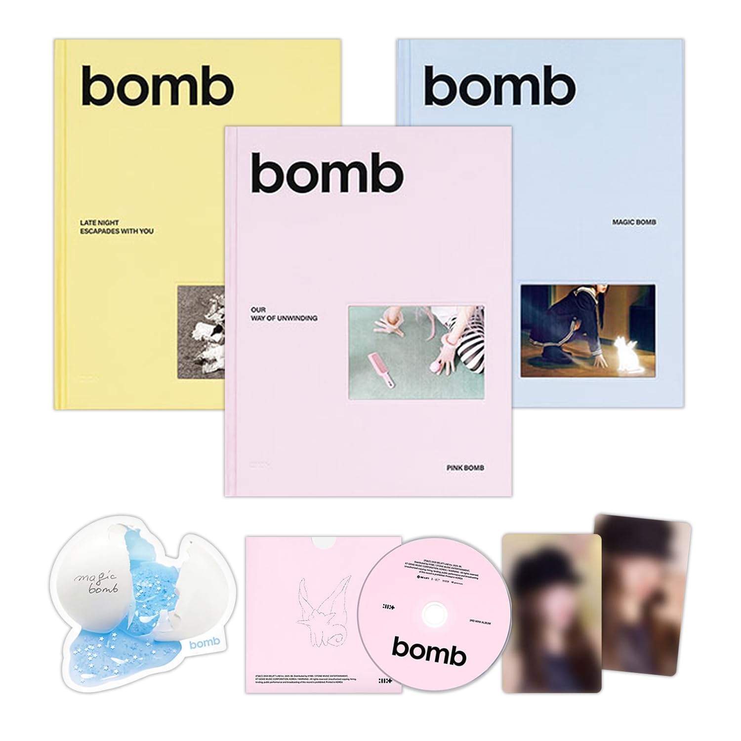ILLIT - 3rd Mini Album [bomb] (Random ver.) Photobook + CD-R + Sticker + Poster + Photocard + Gift