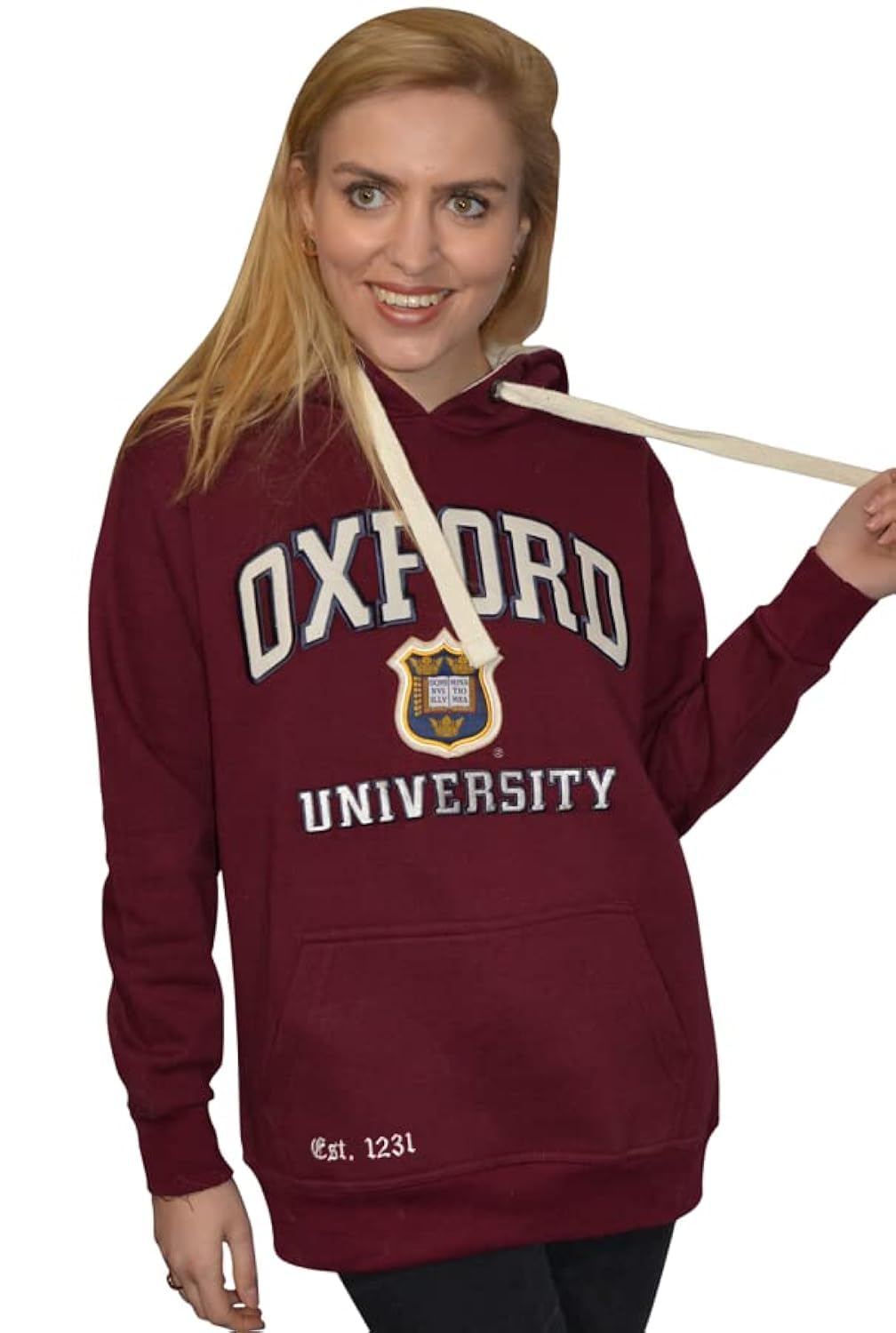 Oxford University Unisex Maroon Ou129 Licensed Hooded Sweatshirt (Xs)