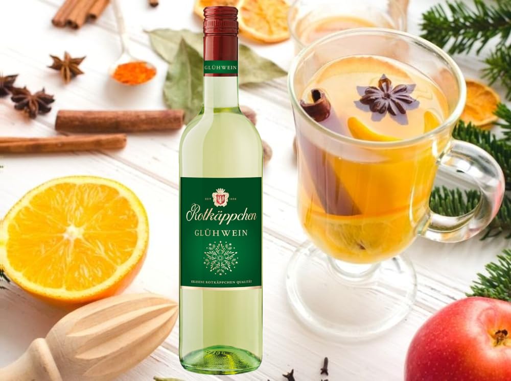 Rotkäppchen Qualitätswein Glühwein Weiß (6 x 0,75l) – Aromatisch-winterlicher, weißer Glühwein in erlesener Rotkäppchen Qualität