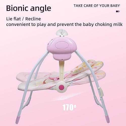 Miniatura 2 de Comodidad columpio portátil, cómoda mecedora para bebé con música relajante, plegable, diseño biónico, descansa tranquilamente (25103)