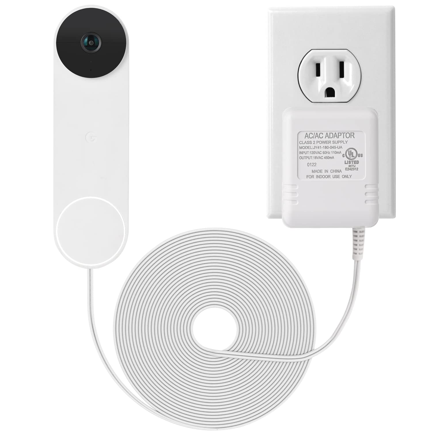 18V Doorbell Transformer, Power Adapter Compatible with Google Nest