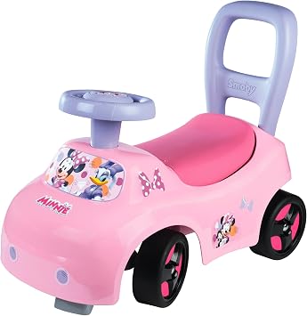 Smoby - Minnie Ride-on Car - Walker Function - Walking Aid - Steering Wheel - Toy Box - Confidence, Coordination and Motor Skills - From 10 Months - Made in France