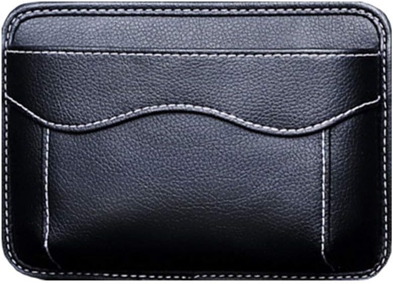 Car Side Pocket Organizer, Auto Seat Pockets PU Leather Pen Phone Holder Tray Pouch Used for Car Door, Window, Console, Seat -Fits to Organize Doent, Registration, Notepad, Gadgets, Pen(All Black))