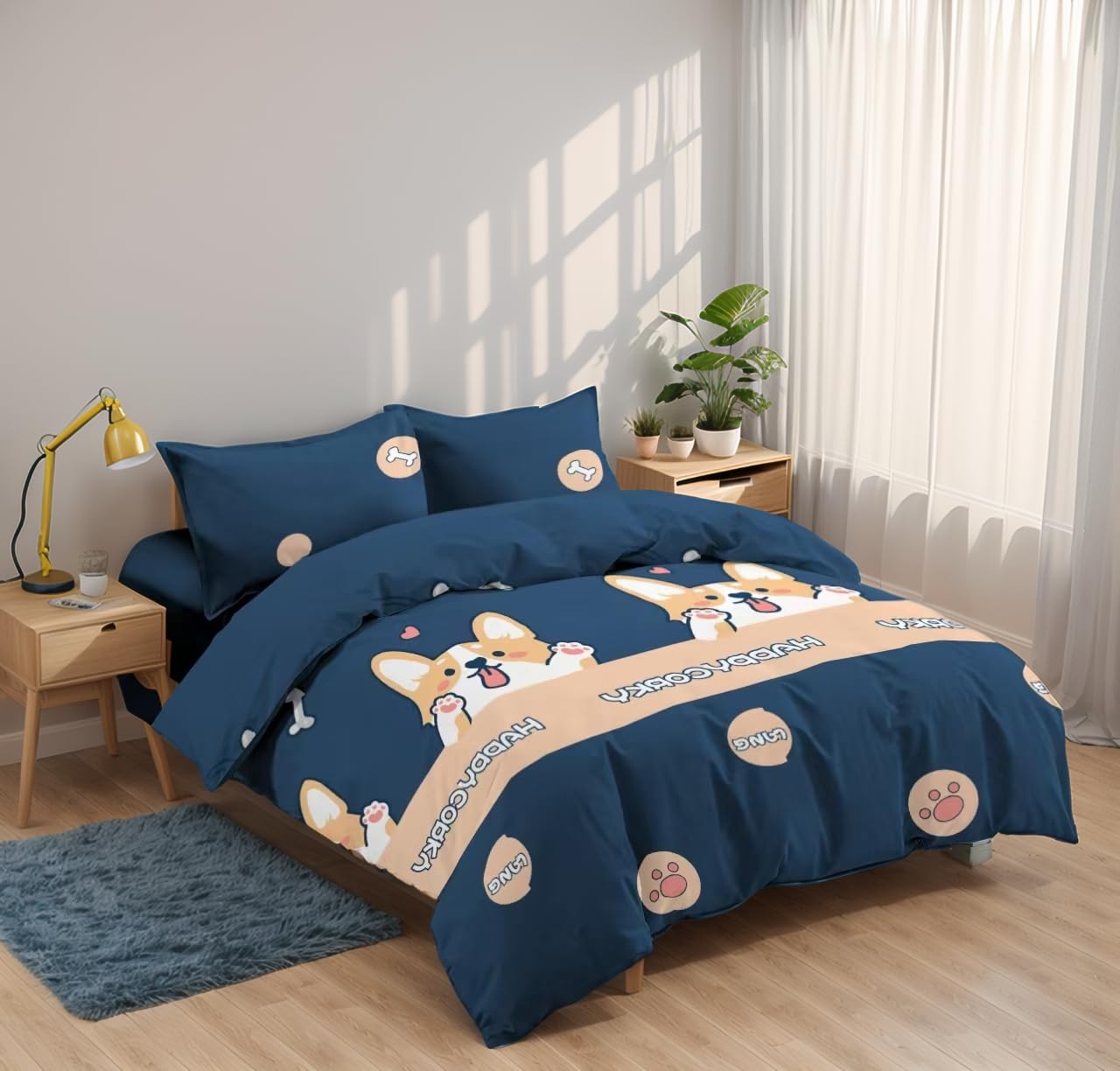 Etrexonline Juego de Funda Nórdica 3 Piezas Cama 135 Microfibra Extra Suave Transpirable - 1 Funda Edredón 220x220 cm y 2 Fundas de Almohada 50x70 cm (Eucalipto) — view 47