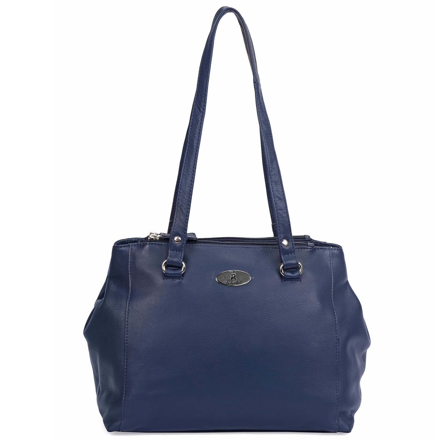 ROLANDO Rose Womens Top-Handle Leather Handbag (Navy Blue) (B09GRRH4GG) Amazon Price History, Amazon Price Tracker