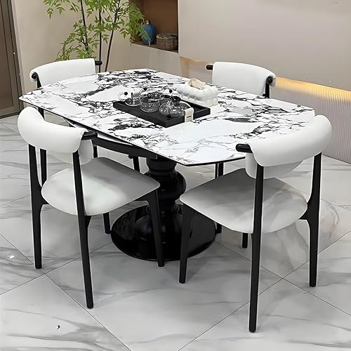 Miniatura 8 de YVYKFZD Juego de sillas de comedor, silla de comedor de madera maciza, sillas de cocina tapizadas, silla de sala de estar con respaldo curvo, para