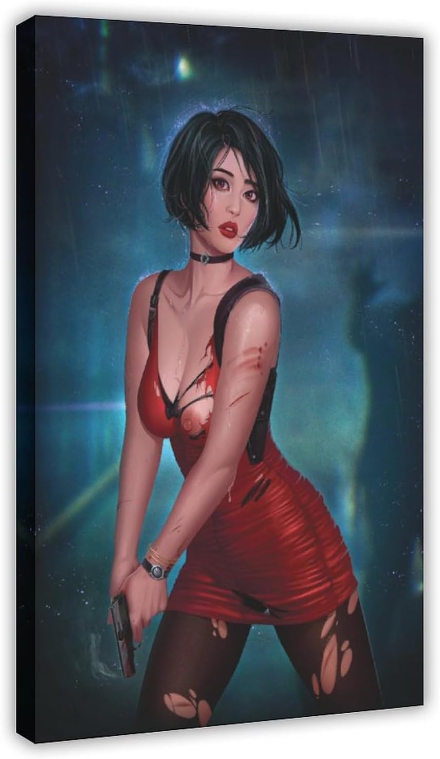 Resident Evil Ada Wong 4 Canvas Poster Wall Art Decor Print Picture Paintings for Living Room Bedroom Decoration 16x24inch(40x60cm)