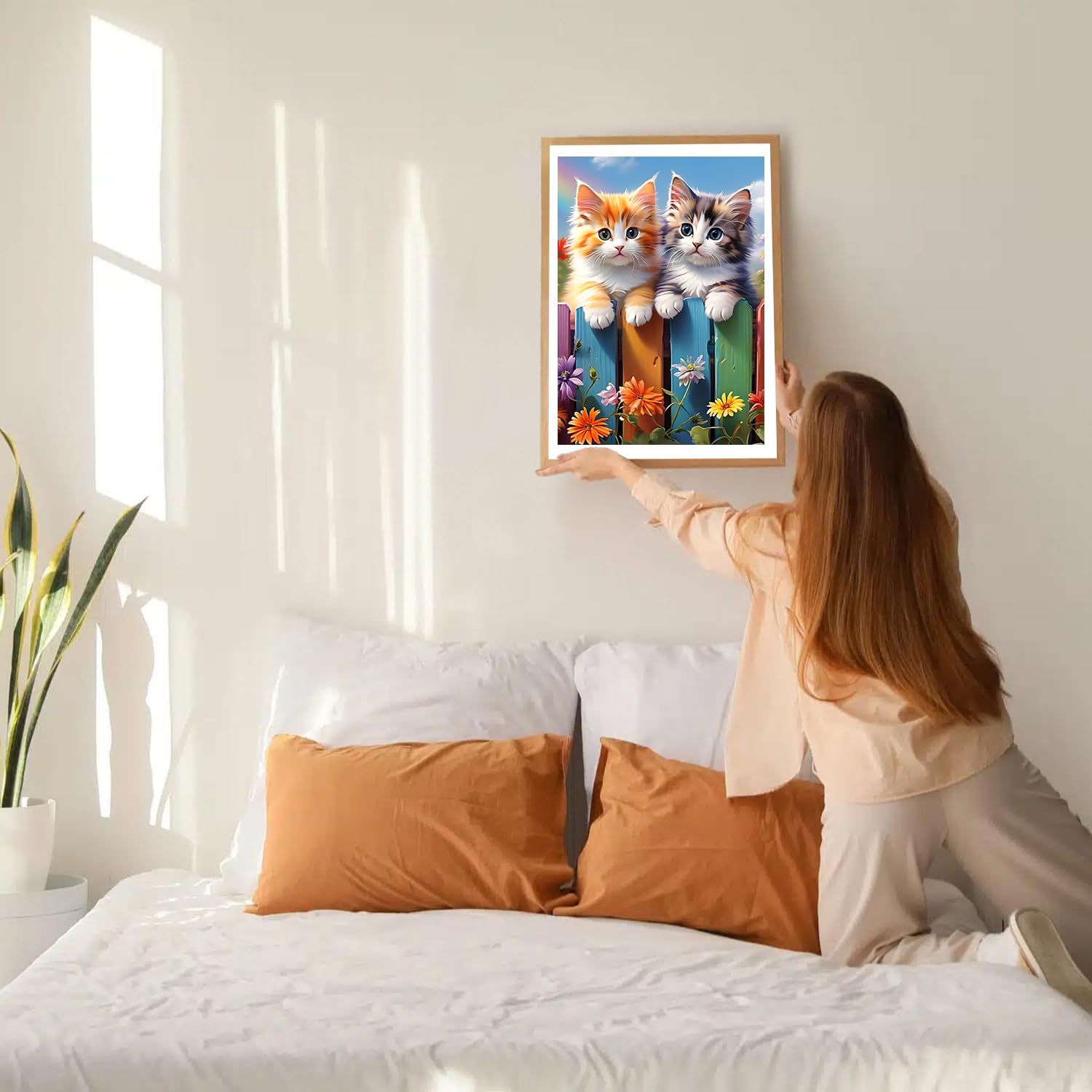 GDYEEH 5D Chat Diaond Painting, DIY Nuit De Lune Broderie Diaant