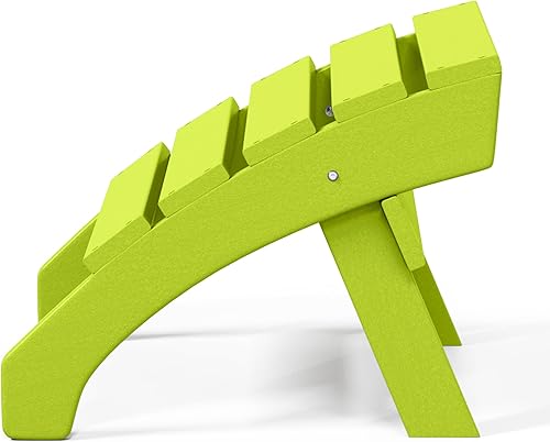 Vista 126 de WestinTrends Otomana para exteriores, reposapiés otomano Adirondack para patio, taburete de madera de polietileno para todo tipo de clima