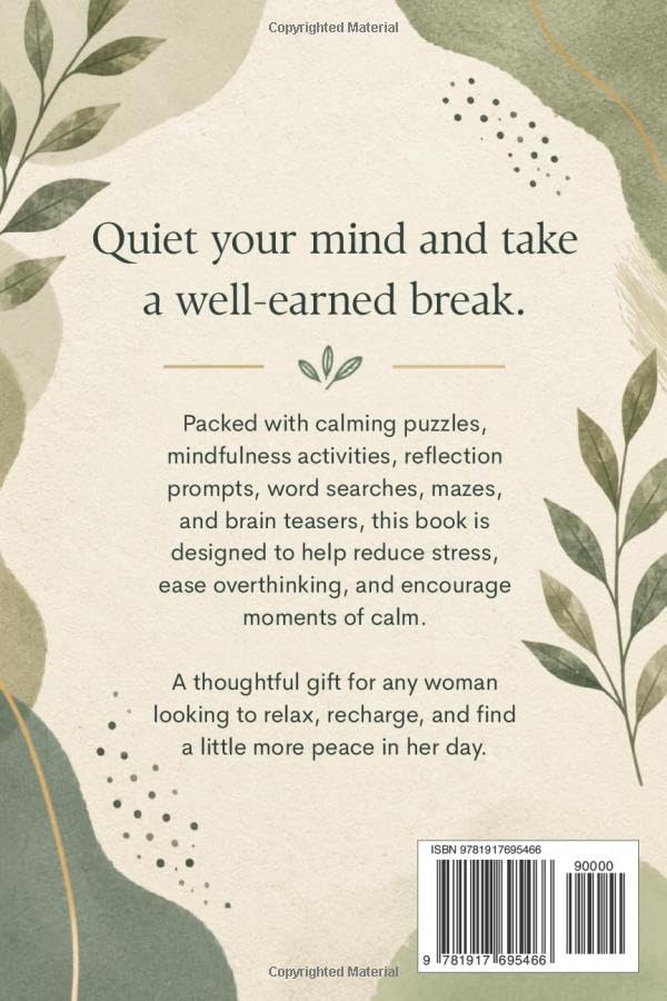 Anxiety Relief Games for Women: Calming Activity Book to Reduce Stress, Worry and Overthinking | Puzzles, Creative Prompts and Journaling | Thoughtful Gift for Adult Women image 3