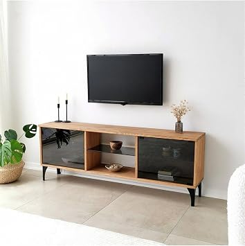 Neostill Mistero TV Stand/Massive & Smoked Glass
