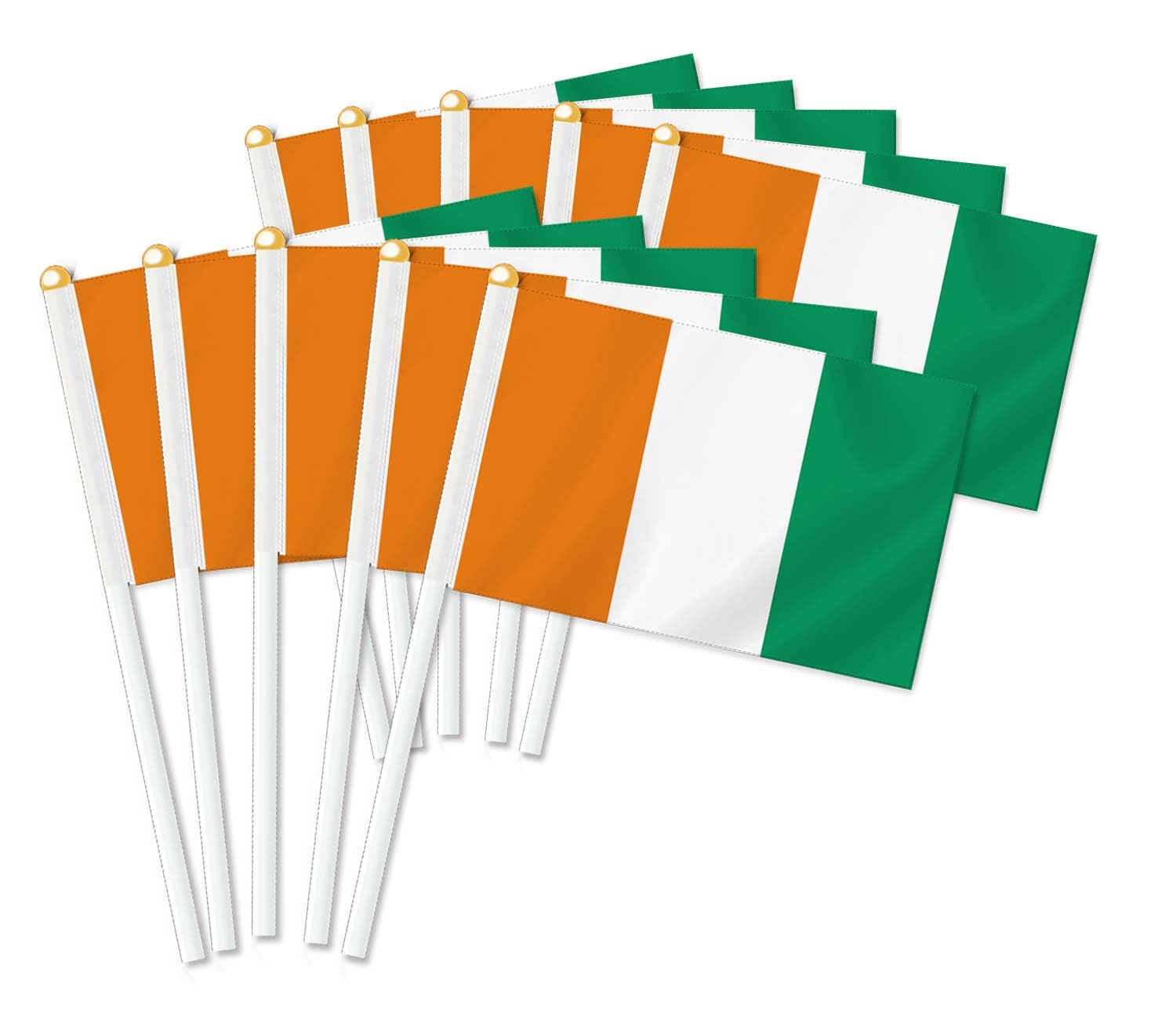 25 PCS CĂ´te d'Ivoire Handheld Flag,Ivory Coast Decor Hand Held Flags,Decoration Banner â image 1