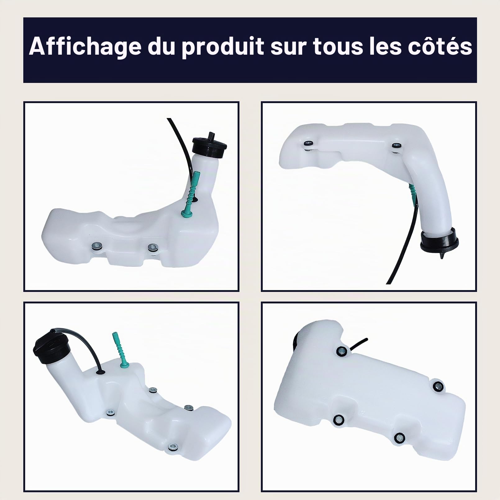 Kit de Réservoir à Carburant pour Stihl FS120, FS200, FS250, FS300, FS350, BT120C Tondeuse Accessoire, avec Filtre à Air et Bouchon de carburant, remplacement 41343500400