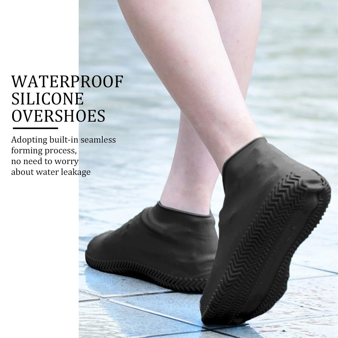 Paires Couvre-Chaussures, Silicone Surchaussures Imperméable, Couvre