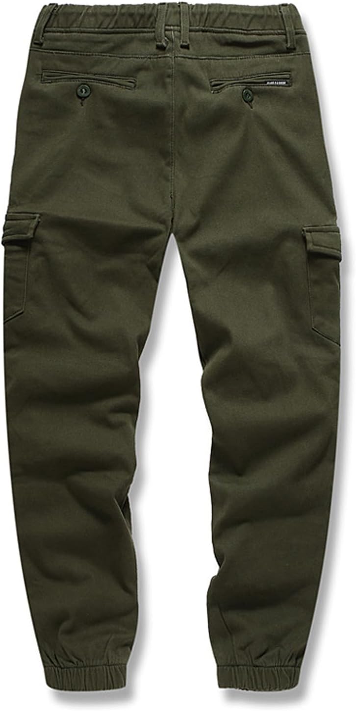 Mens Sweatpants Cotton Athletic Cargo Pants Lightweight Elastic Waist Casual Loose Fit Workwear Outdoor Jogger Pants
