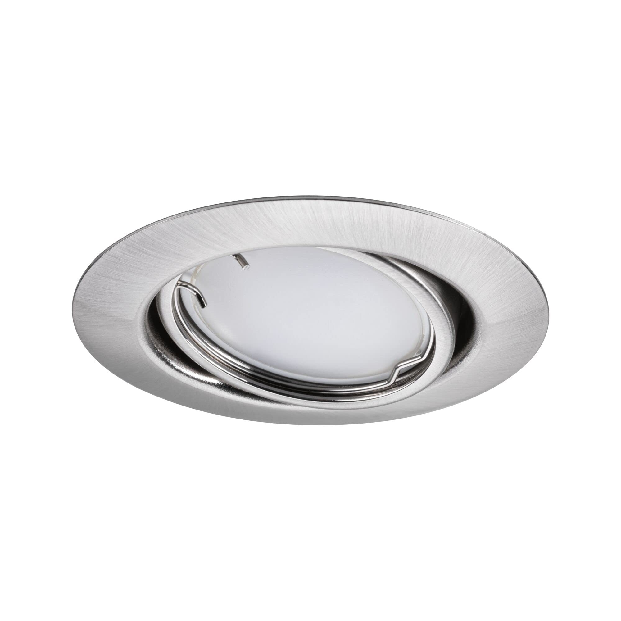 Paulmann 92467 LED Einbauleuchte Base Smart Home Zigbee Basisset schwenkbar rund 230V 3x4,9W 3x420lm dimmbar 90mm Eisen gebürstet Metall RGBW+