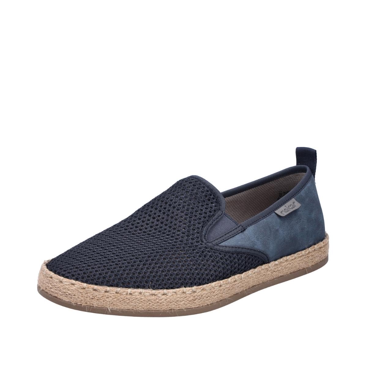 Rieker Men's B2661 Slip-On Shoes, Blue, 44 EU