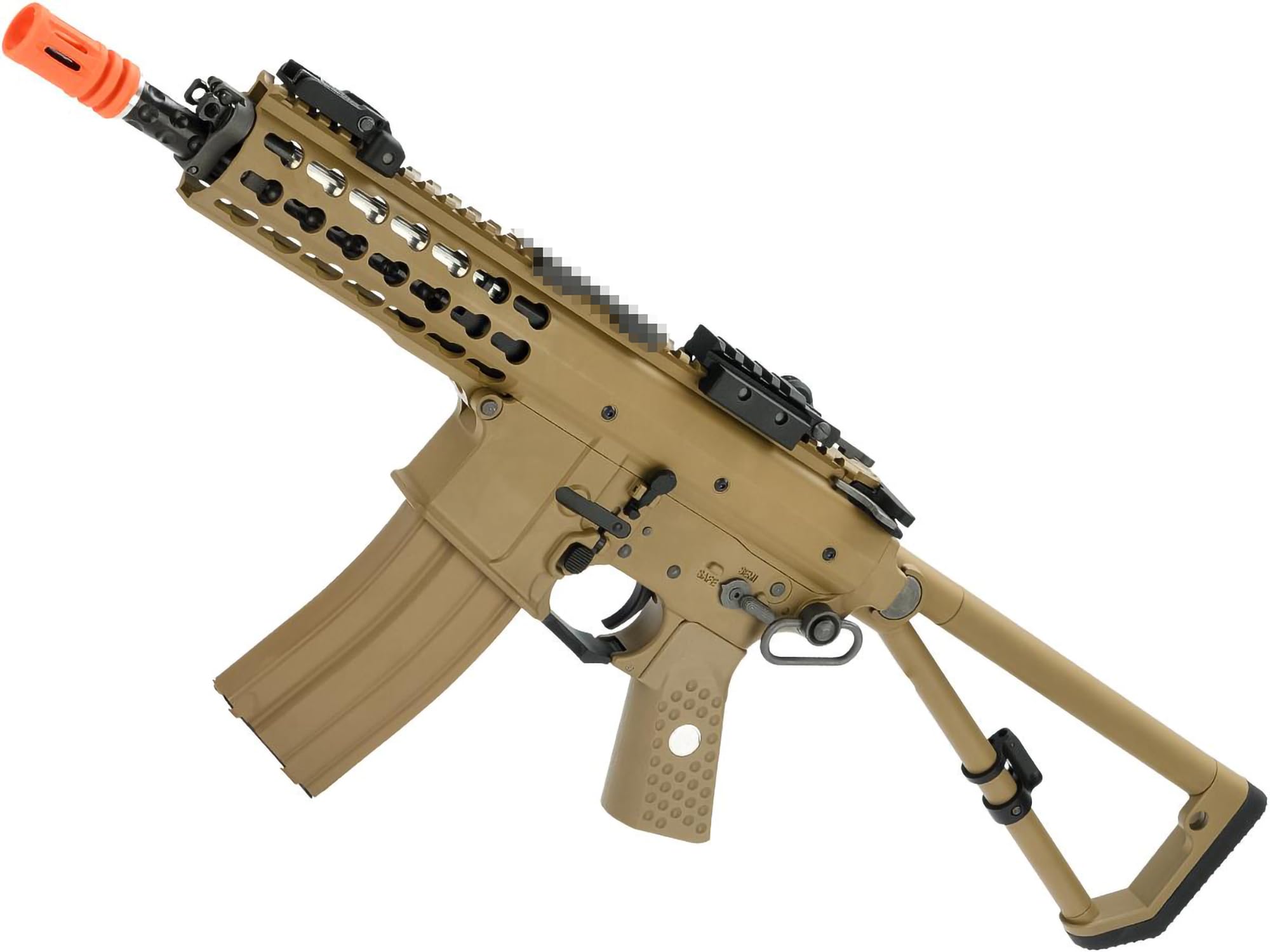 Evike Airsoft - EMG Knights Armament Airsoft PDW M2 Compact Gas Blowback Airsoft Rifle (Model: Tan 400FPS / CO2) - (PID: 58484)