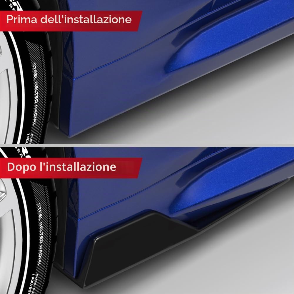 Banda laterale universale per auto, spoiler, labbro in ABS, rocker splitter Winglet Wings diffusore auto spoiler