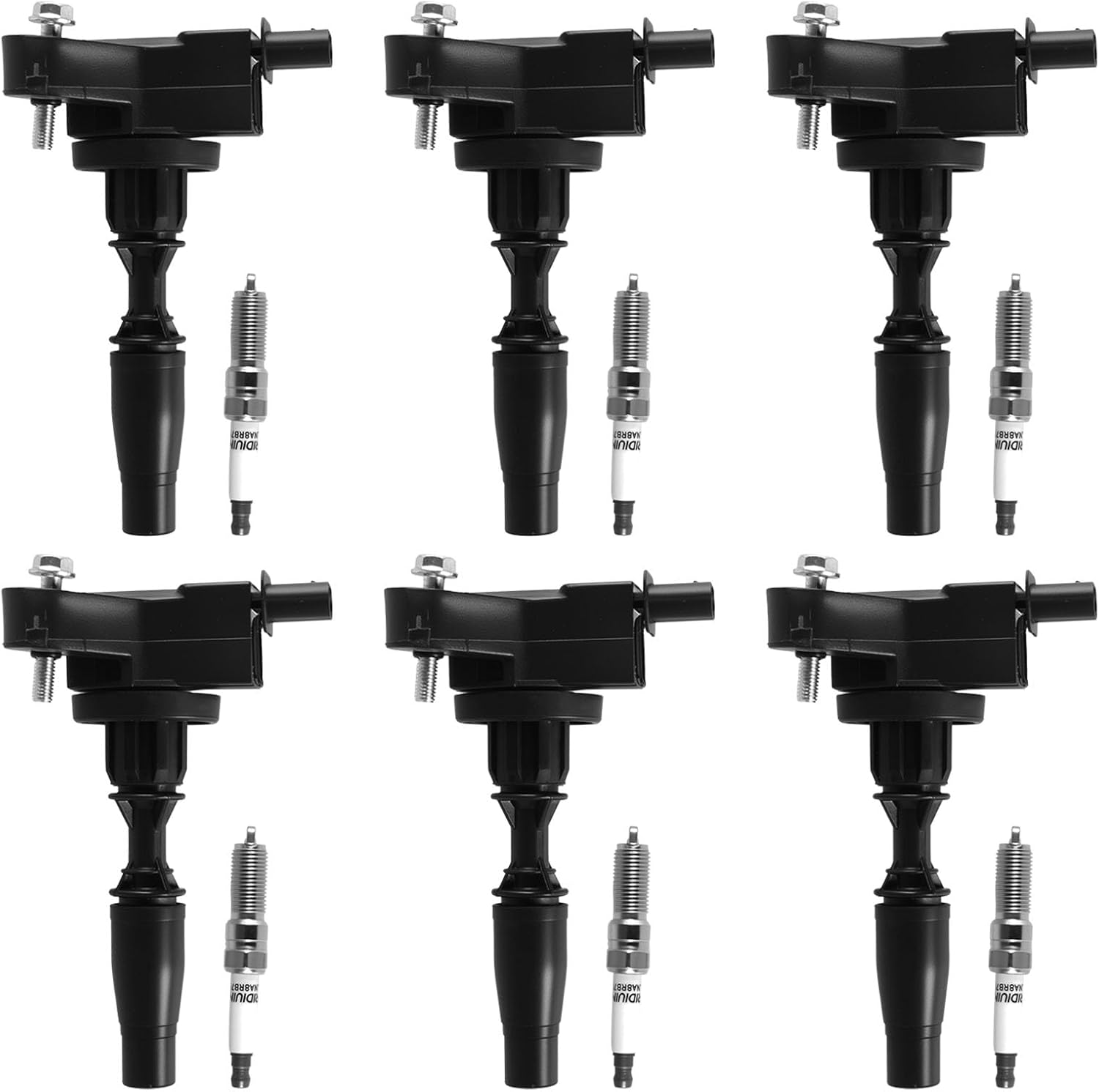 UF830 Ignition Coil Iridium Spark Plugs Set of 6 Fits for 2016-2021 Acadia Canyon Camaro Colorado Blazer LaCrosse Regal Sportback CTS XT5 ATS CT6 Replacement 12666339, 12707304