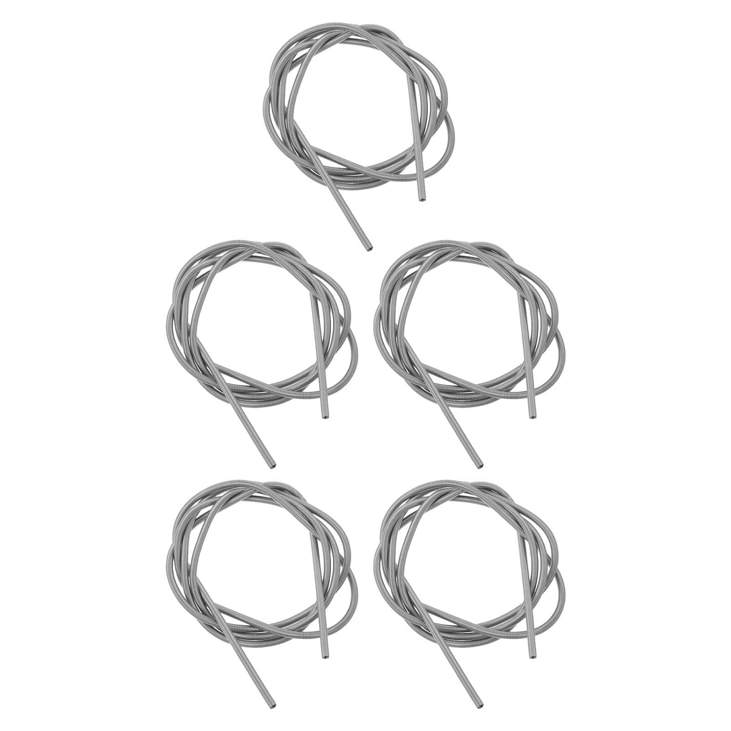 5pcs Stainless Steel Extension Springs with 3mm Outer Diameter and 2.4mm Inner Diameter, Precision Tension Springs Featuring Responsive Elasticity and Fatigue Resistance