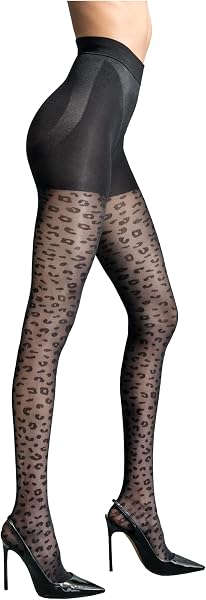 L'eggs Collant Modellante Donna a 360 Gradi, Design Leopardato
