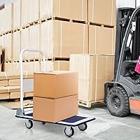 Vista 8 de S AFSTAR Carrito plegable con plataforma rodante para garaje, almacén, carrito de cama plana portátil con ruedas giratorias antideslizantes Azul