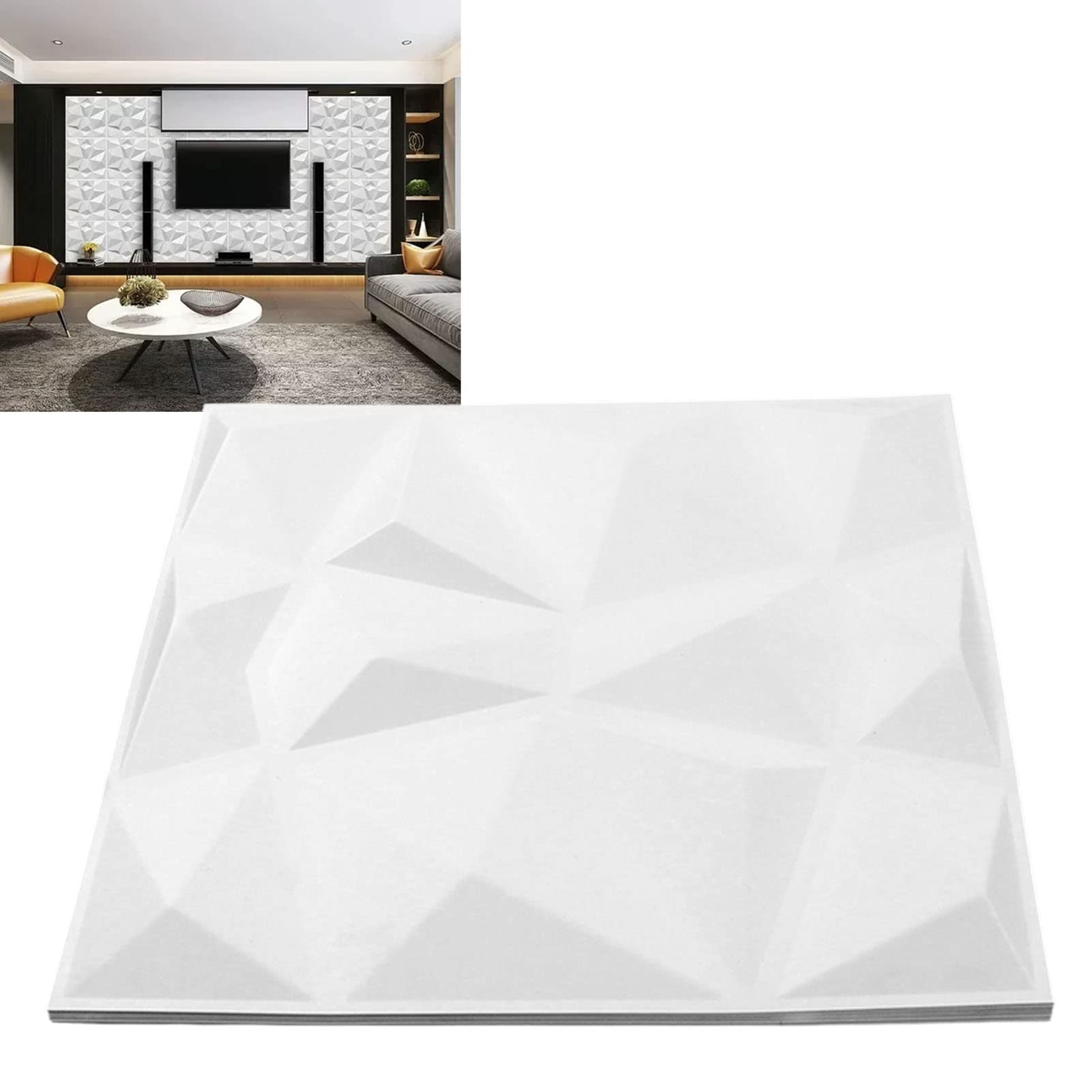 Set di 12 pannelli decorativi in PVC ecologico per pareti 3D