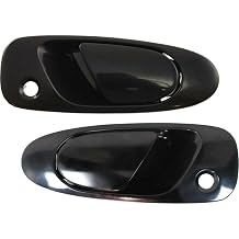 Exterior Door Handle Compatible with Hatchback Set of 2 Front 9621454