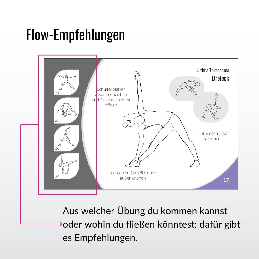 YOGA Karten XXL (große Karten), für Anfänger und Fortgeschrittene, mit 60 Yogaübungen, mit Online-Einführungs-Kurs, mit Meditationen und Atemübungen zum Anhören, Yoga Box, von FIT&BALANCED