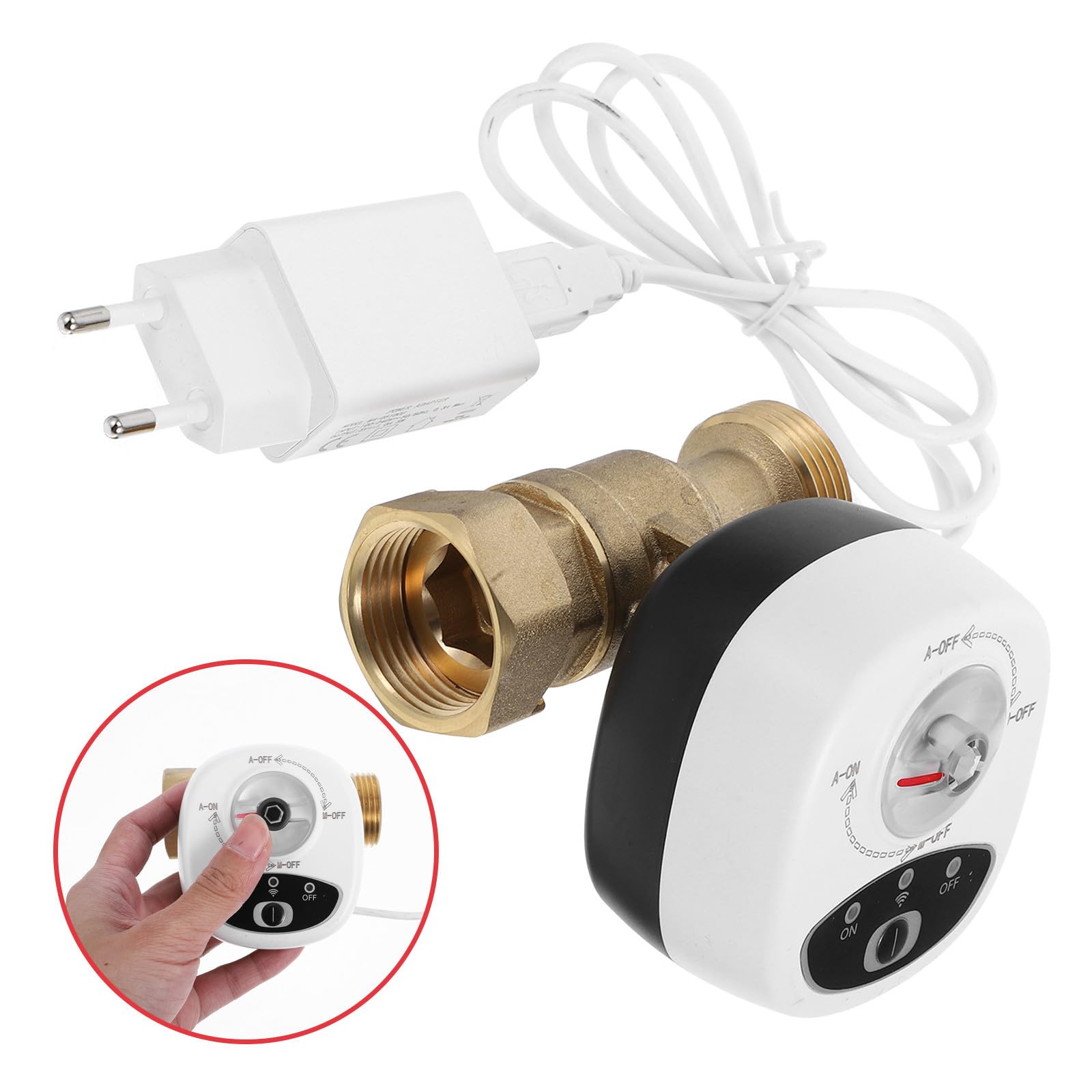 PLAFOPE Válvula de Agua Electrónica Inteligente Wifi Fácil Instalación con Temporizador y Sistema de Alarma Ahorro de Agua para Control de Riego y Cierre Automático Dn25