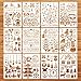 Produktbild Schablonen Weihnachten, 12 Stück Zeichenschablonen Malschablonen aus Kunststoff, Stencil Schablonen Wiederverwendbar für Scrapbooking Fotoalbum, DIY Geschenkkarten, Geschenke Weihnachten Kinder