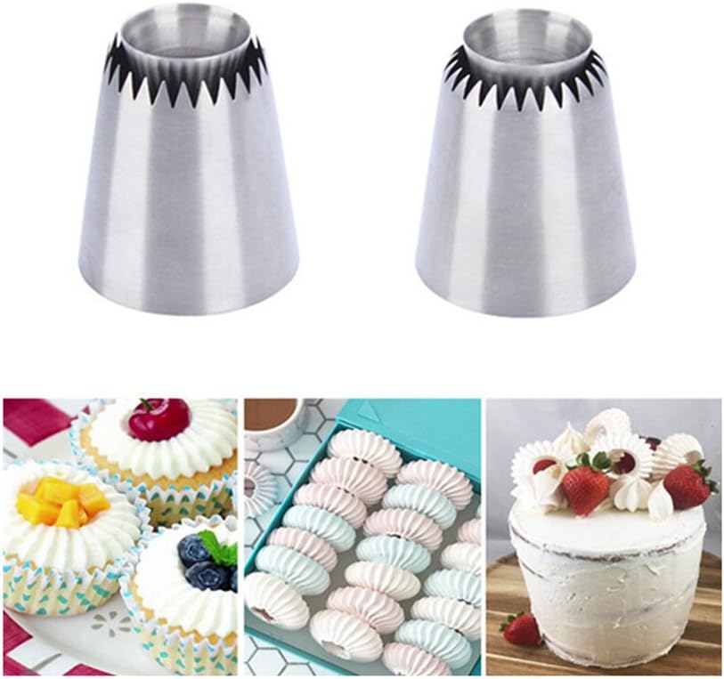 2 Style Russian Piping Cake Nozzles Tips Sultan Ring Tip DIY Baking Cookies Mold Candy Cake Decorating Supplies Kits