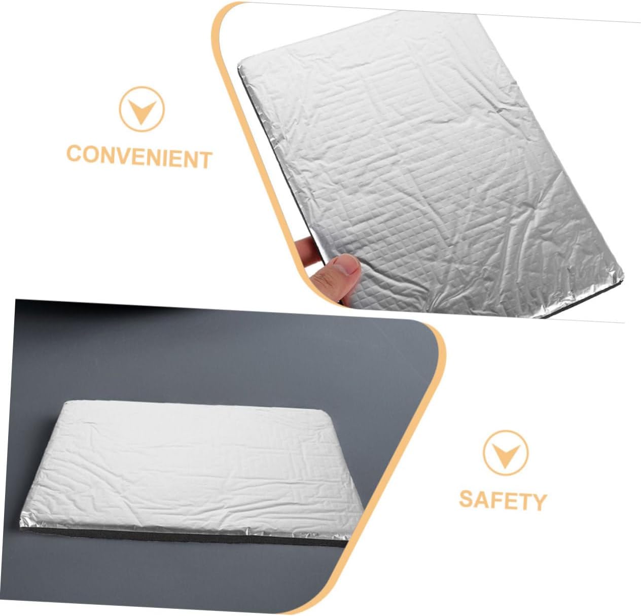 50pcs Insulation Shield Soundproofing Pad for Noise Reduction Aluminum Foil Insulation