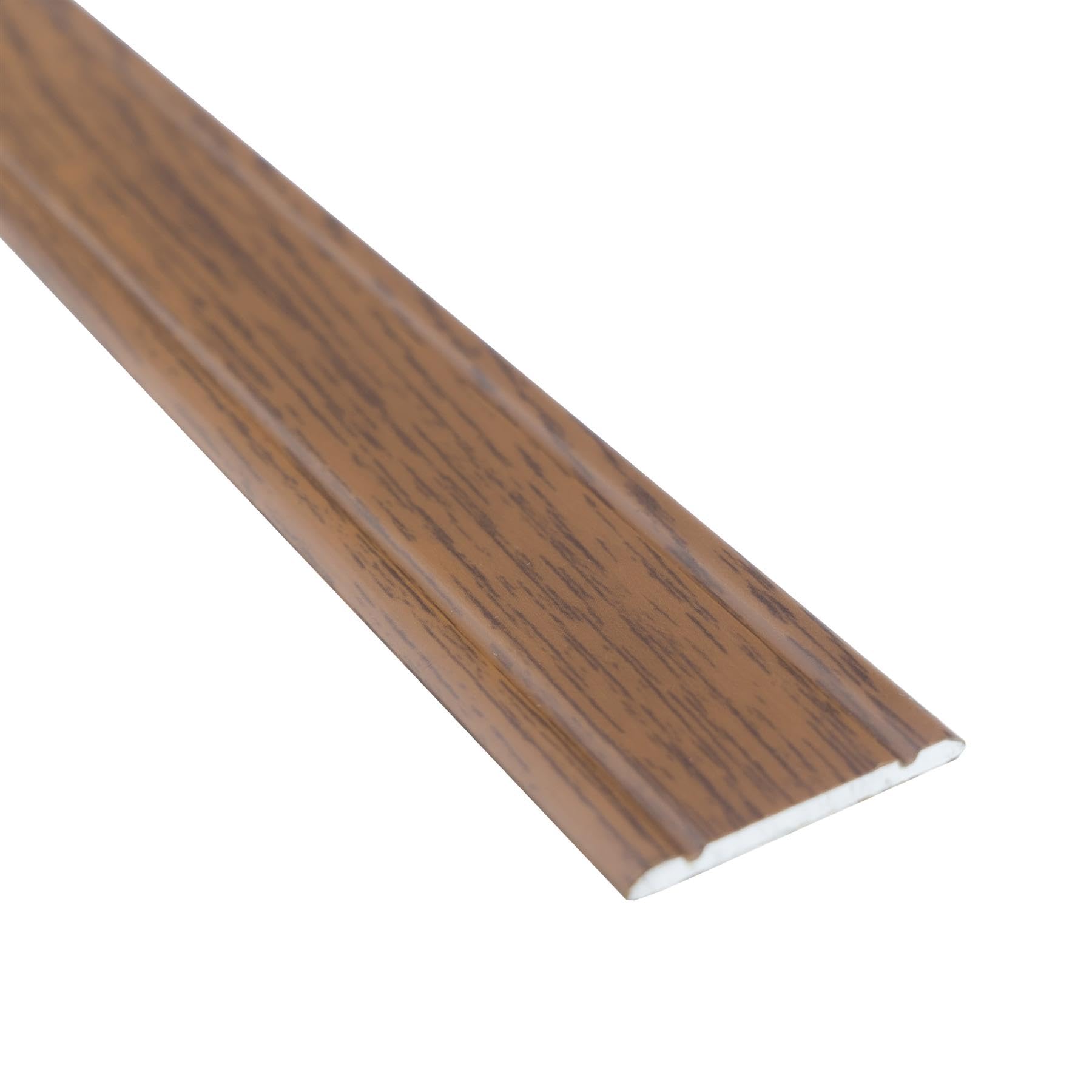 IANPAV Flat Self-Adhesive Wood Effect Aluminium Door Floor Edging Bar Strip Trim Threshold 930 x 30mm A02, Golden Oak