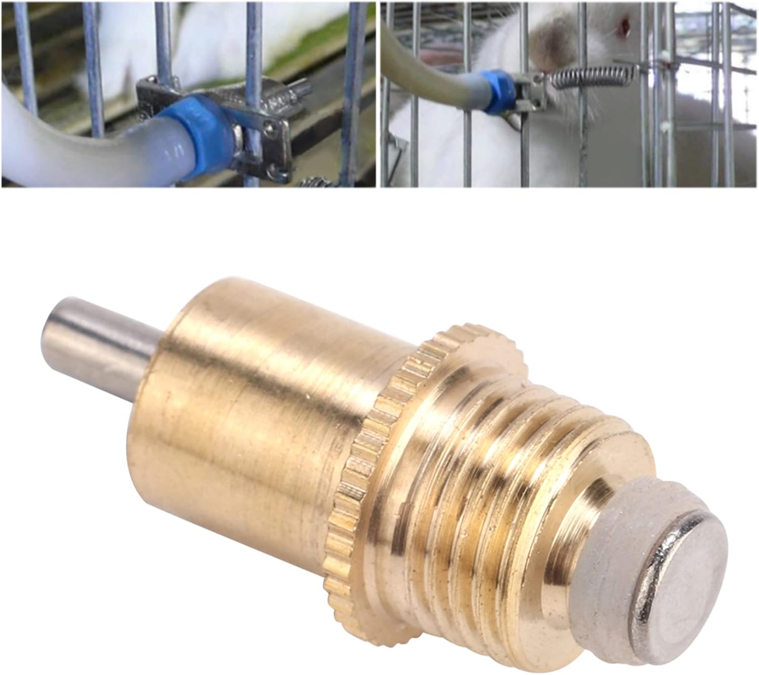20Pcs Poultry Drinker Rabbit Automatic Waterer Long Type Water Drinking Poultry Watering System for Rabbit