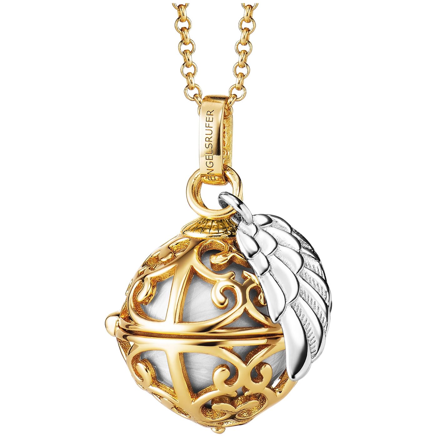Engelsrufer ERN LETTER BIRD BI   Collana da donna in argento sterling con rondine, chiusura a moschettone, senza nichel, dimensioni: 40 + 4 cm, 50 cm, Argento sterling, Nessuna pietra preziosa