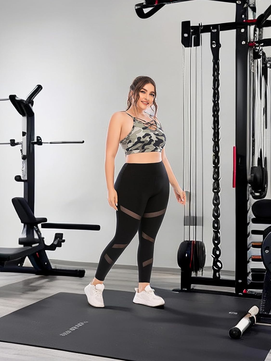 Plus Size Capri Leggings for Women with Pockets, Butt Lifting Yoga Pants Tummy Control, L-5XL Workout Leggings - Image 2